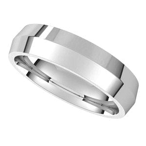 Sterling Silver 5 mm Knife Edge Comfort Fit Band Size 8
