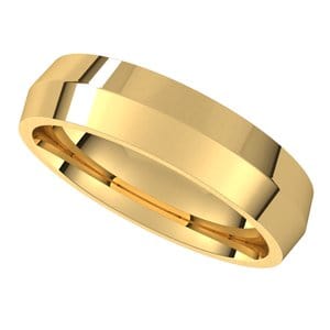 Rings 18K Yellow 5 mm Knife Edge Comfort Fit Band Size 9