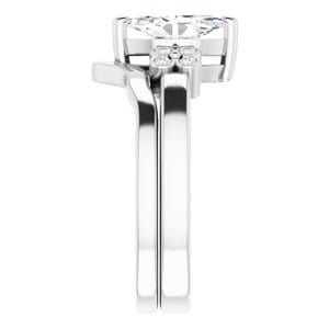 Rings 10K White  9x4.5 mm Marquise Ring Mounting