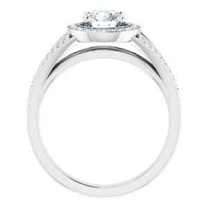Rings 14K White  5.8 mm Round Engagement Ring Mounting