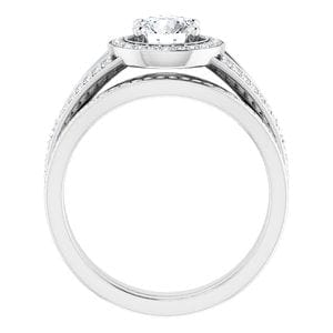 Rings 14K White  5.8 mm Round Engagement Ring Mounting