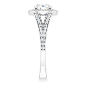 Rings 14K White  5.8 mm Round Engagement Ring Mounting