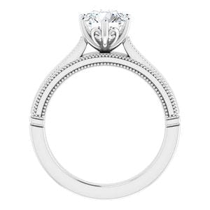 Rings Platinum  7 mm Round Solitaire Engagement Ring Mounting
