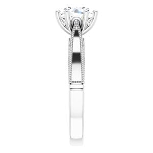 Rings Platinum  7 mm Round Solitaire Engagement Ring Mounting