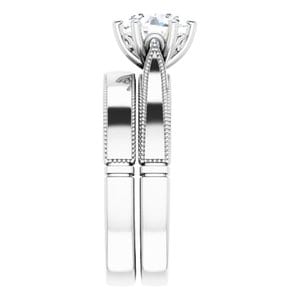 Rings Platinum  7 mm Round Solitaire Engagement Ring Mounting