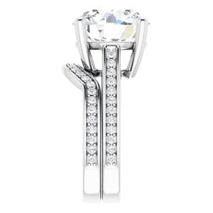 Rings Platinum  12 mm Round Engagement Ring Mounting