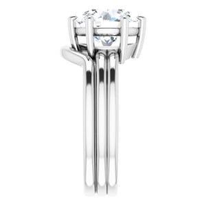 Rings 18K White  9 mm Round Solitaire Engagement Ring Mounting