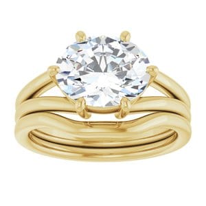 Rings 14K Yellow  10x8 mm Oval Solitaire Engagement Ring Mounting