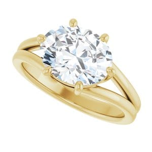 Rings 14K Yellow  10x8 mm Oval Solitaire Engagement Ring Mounting
