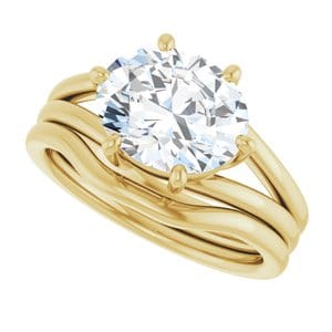 Rings 14K Yellow  10x8 mm Oval Solitaire Engagement Ring Mounting