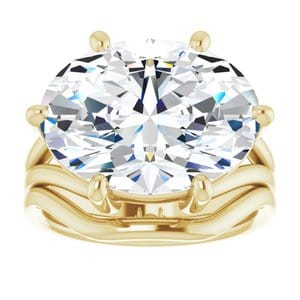 Rings 14K Yellow  16x12 mm Oval Solitaire Engagement Ring Mounting
