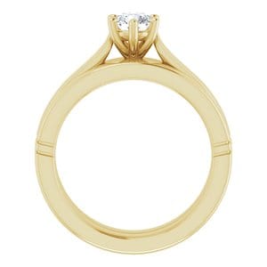 Rings 14K Yellow  4.8 mm Round Solitaire Engagement Ring Mounting