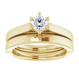 Rings 14K Yellow  4.8 mm Round Solitaire Engagement Ring Mounting