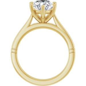 Rings 14K Yellow  10x8 mm Oval Solitaire Engagement Ring Mounting