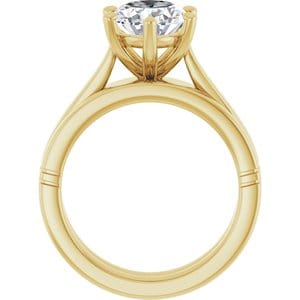 Rings 14K Yellow  10x8 mm Oval Solitaire Engagement Ring Mounting