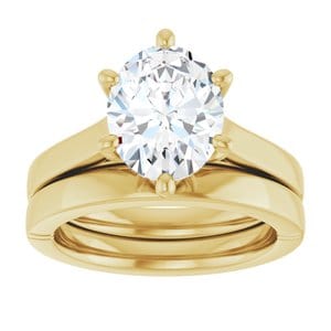 Rings 14K Yellow  10x8 mm Oval Solitaire Engagement Ring Mounting