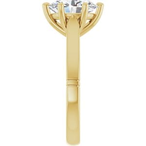 Rings 14K Yellow  10x8 mm Oval Solitaire Engagement Ring Mounting