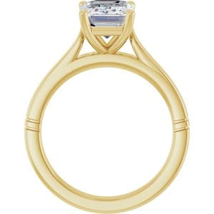 Rings 14K Yellow  9x7 mm Emerald Solitaire Engagement Ring Mounting
