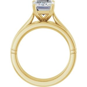 Rings 14K Yellow  9x7 mm Emerald Solitaire Engagement Ring Mounting
