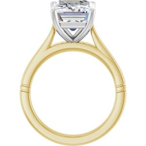 Rings 14K Yellow & White 11x9 mm Emerald Engagement Ring Mounting