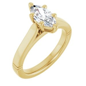 Rings 14K Yellow  10x5 mm Marquise Solitaire Engagement Ring Mounting