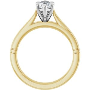 Rings 18K Yellow & White 10x5 mm Marquise Engagement Ring Mounting