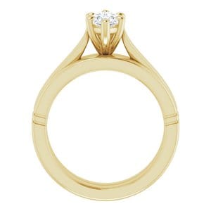 Rings 14K Yellow  10x5 mm Marquise Solitaire Engagement Ring Mounting