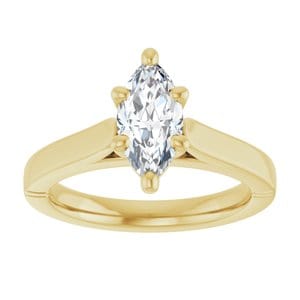 Rings 14K Yellow  10x5 mm Marquise Solitaire Engagement Ring Mounting
