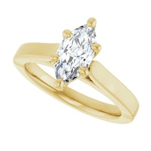 Rings 14K Yellow  10x5 mm Marquise Solitaire Engagement Ring Mounting
