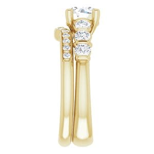Rings 14K Yellow  6.5 mm Round Engagement Ring Mounting