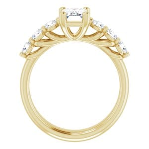 Rings 14K Yellow  7x5 mm Emerald Engagement Ring Mounting