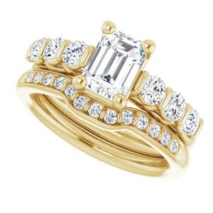Rings 14K Yellow  7x5 mm Emerald Engagement Ring Mounting