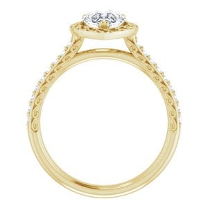 Rings 14K Yellow  8x6 mm Pear Engagement Ring Mounting