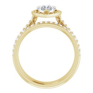 Rings 14K Yellow  8x6 mm Pear Engagement Ring Mounting