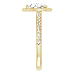 Rings 14K Yellow  8x6 mm Pear Engagement Ring Mounting