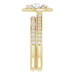 Rings 14K Yellow  8x6 mm Pear Engagement Ring Mounting