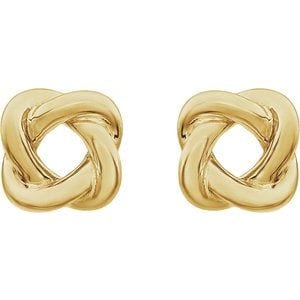 Earrings 14K Yellow 7x7 mm Knot Earrings