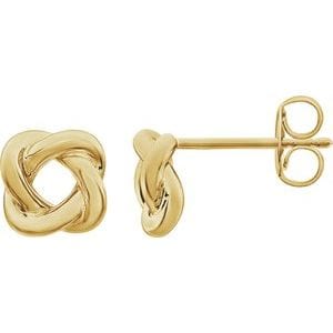 Earrings 14K Yellow 7x7 mm Knot Earrings