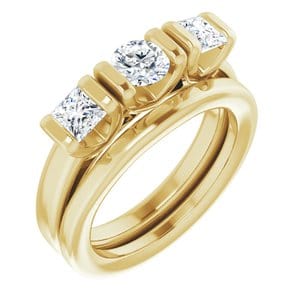 Rings 14K Yellow  4.8 mm Round Engagement Ring Mounting