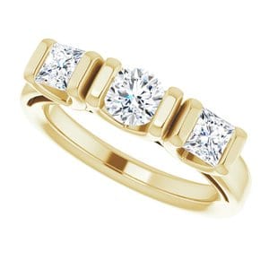 Rings 14K Yellow  4.8 mm Round Engagement Ring Mounting