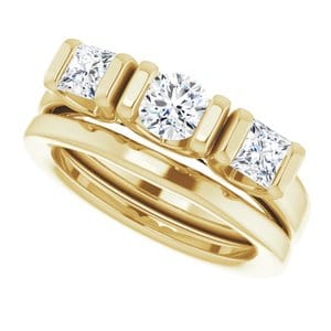 Rings 14K Yellow  4.8 mm Round Engagement Ring Mounting