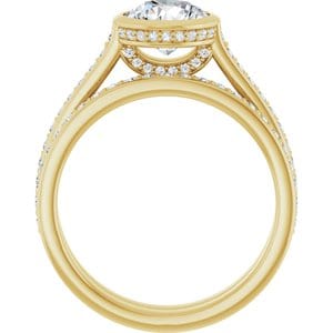 Rings 14K Yellow  7 mm Round Engagement Ring Mounting
