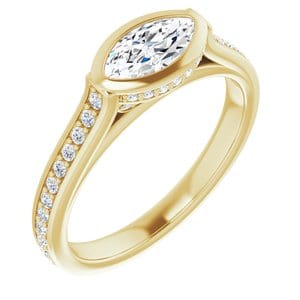 Rings 14K Yellow  8x4 mm Marquise Engagement Ring Mounting
