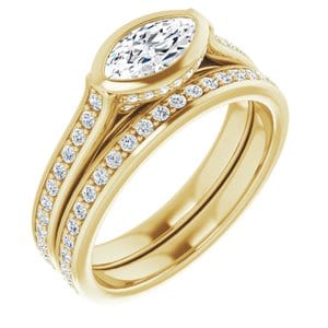 Rings 14K Yellow  8x4 mm Marquise Engagement Ring Mounting
