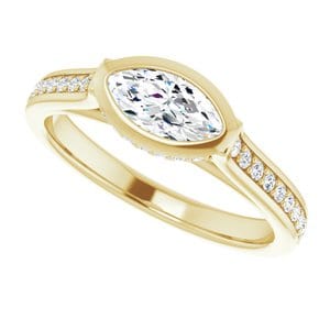 Rings 14K Yellow  8x4 mm Marquise Engagement Ring Mounting