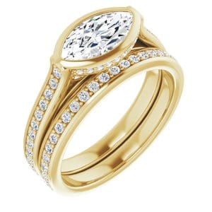 Rings 18K Yellow  10x5 mm Marquise Engagement Ring Mounting