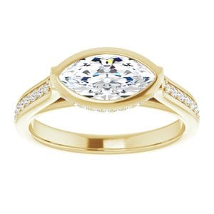 Rings 18K Yellow  10x5 mm Marquise Engagement Ring Mounting