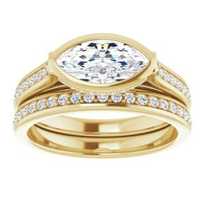Rings 18K Yellow  10x5 mm Marquise Engagement Ring Mounting