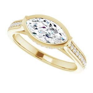 Rings 18K Yellow  10x5 mm Marquise Engagement Ring Mounting