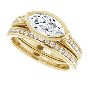 Rings 18K Yellow  10x5 mm Marquise Engagement Ring Mounting